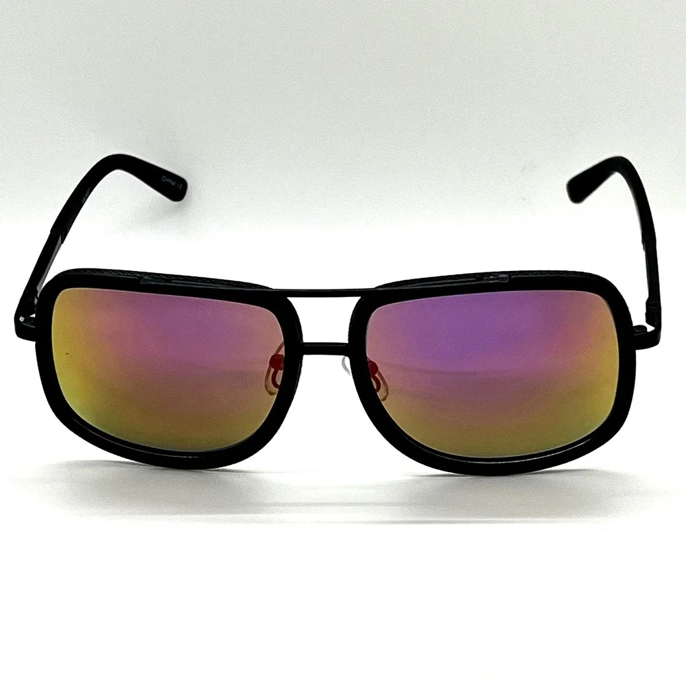Sunglass Unisex Modern Bar‎ Color Mirror Lens Oversize Square Aviator Sunglasses